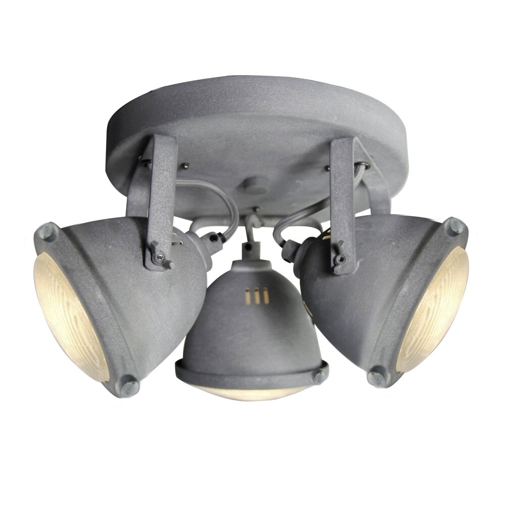Plafonnier rond à spots Brilliant Carmen LED Gris, 3 lumières main product photo