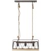 Suspension Brilliant Narcy Bois foncé, 3 lumières