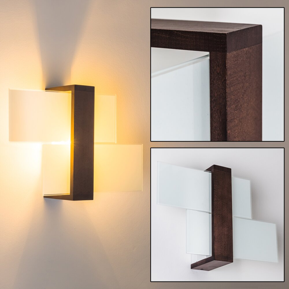 Applique murale Lovikka Bois foncé, 1 lumière main product photo