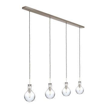 Suspension Steinhauer Elegance Transparent, 4 lumières