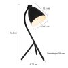 Lampe à poser Steinhauer Mexlite Noir, 1 lumière