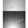 Suspension Fabas Luce Susanna LED Blanc, 6 lumières