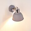 Applique murale Dompierre Gris, Blanc, 1 lumière