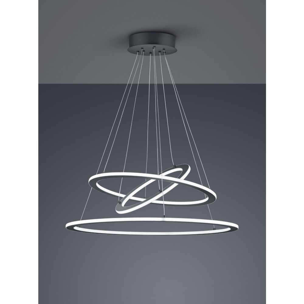 Suspension Trio Durban LED Anthracite, 1 lumière main product photo