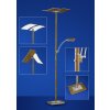 Lampadaire B-Leuchten DUO LED Bois foncé, Nickel mat, 2 lumières