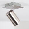 Plafonnier Zuoz Nickel mat, 1 lumière