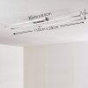 Plafonnier Ceva LED Argenté, 2 lumières, Télécommandes