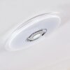 Plafonnier Haderup LED Chrome, Blanc, 1 lumière, Télécommandes, Changeur de couleurs