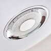Plafonnier Haderup LED Chrome, Blanc, 1 lumière, Télécommandes, Changeur de couleurs