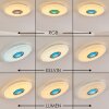 Plafonnier Haderup LED Chrome, Blanc, 1 lumière, Télécommandes, Changeur de couleurs