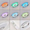 Plafonnier Haderup LED Chrome, Blanc, 1 lumière, Télécommandes, Changeur de couleurs