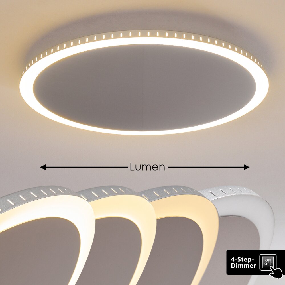 Plafonnier Aitrach LED Argenté, Blanc, 1 lumière main product photo