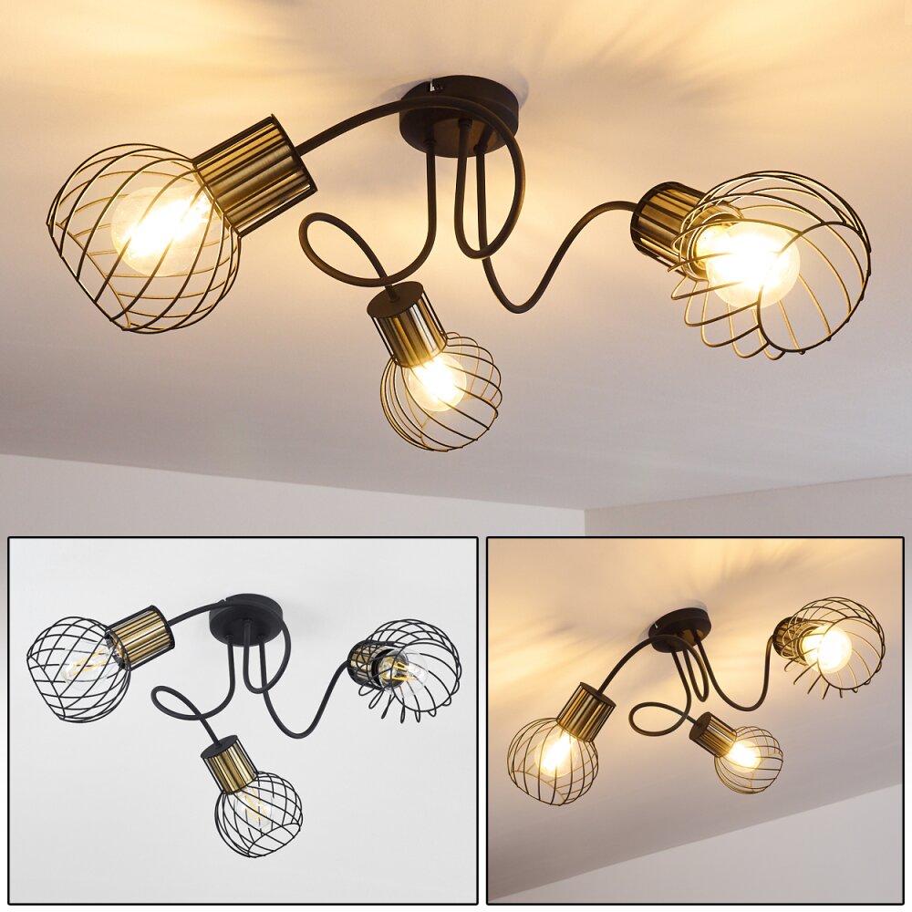 Plafonnier Bacau Noir, 3 lumières main product photo