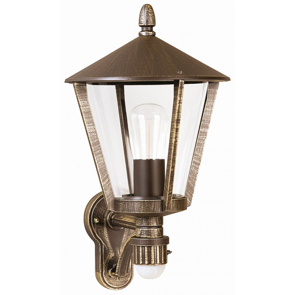 Applique extérieure Albert 815 Brun, Laiton, 1 lumière, Détecteur de mouvement main product photo
