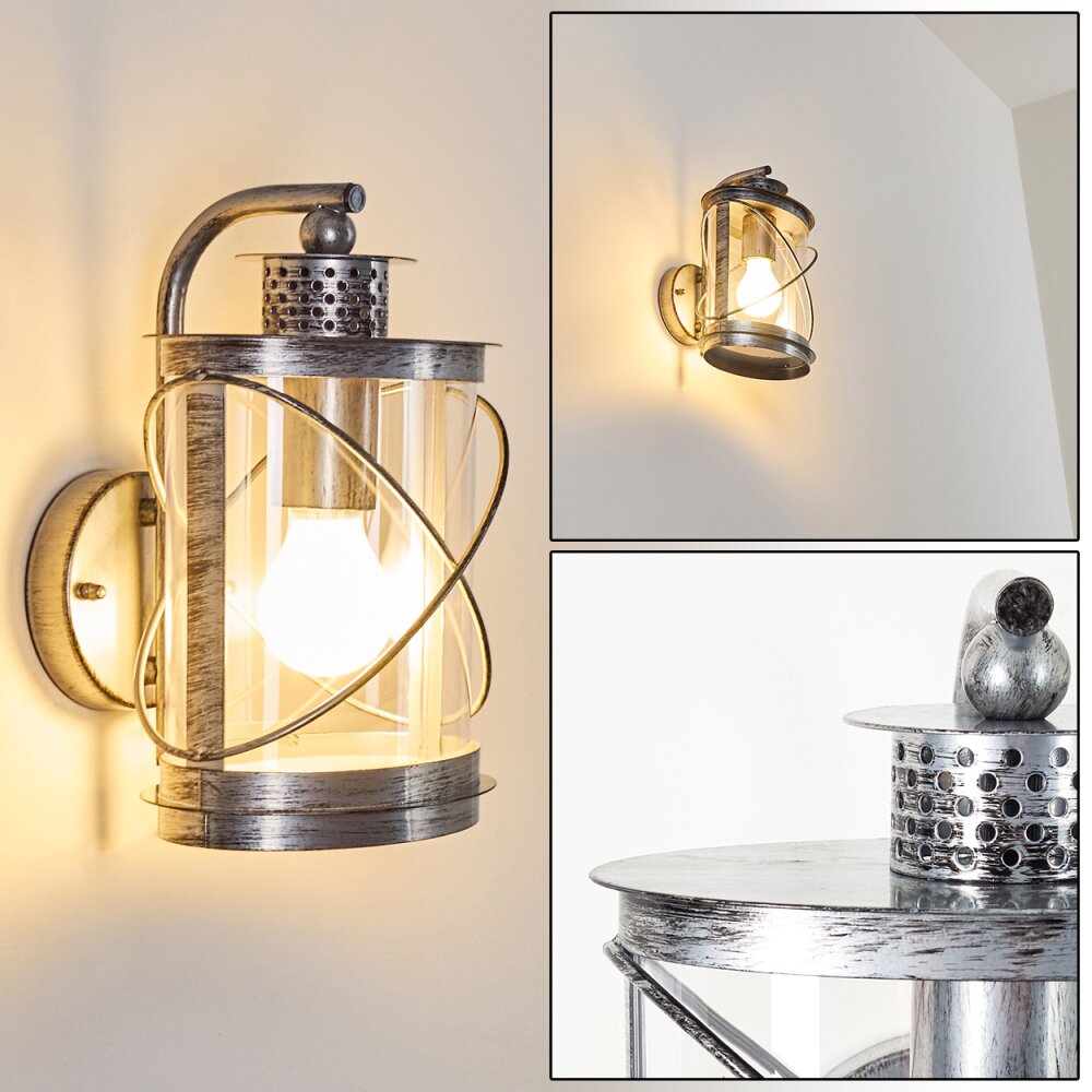 Applique murale d'extérieur Chamesol Brun foncé, Argenté, 1 lumière main product photo