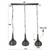 Suspension Tramaga, 3 lumières