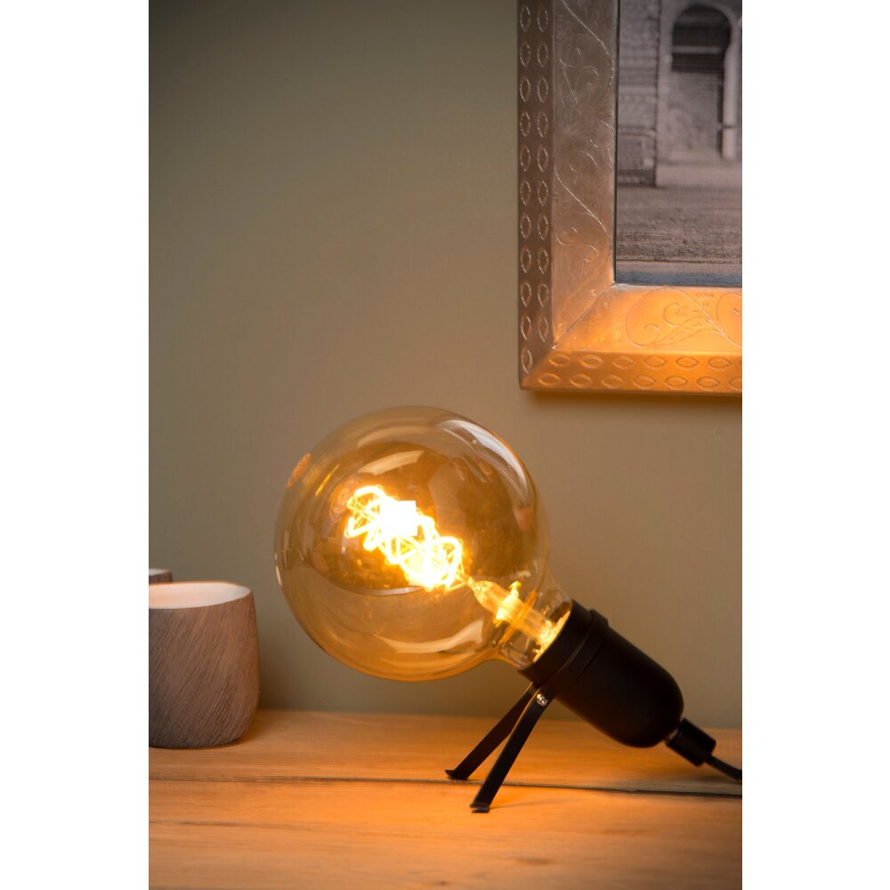 Lampe de table Lucide PUKKI Noir, 1 lumière main product photo