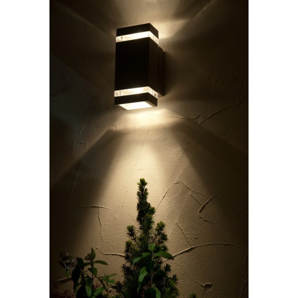 Applique extérieure LUTEC FOCUS Anthracite, 2 lumières main product photo