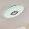 Plafonnier Haderup LED Chrome, Blanc, 1 lumière, Télécommandes