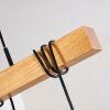 Suspension Barbengo Bois clair, Noir, 4 lumières