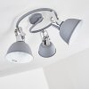 Plafonnier Dompierre Gris, Blanc, 3 lumières