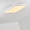 Plafonnier Salmi LED Blanc, 1 lumière, Télécommandes, Changeur de couleurs