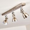 Plafonnier Danikon Nickel mat, 3 lumières