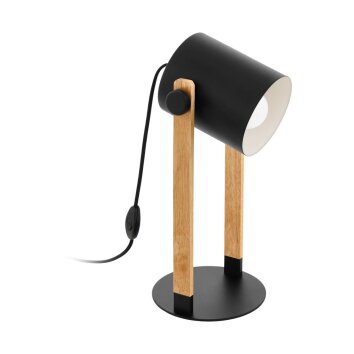 Lampe à poser EGLO HORNWOOD Crème, Noir, 1 lumière