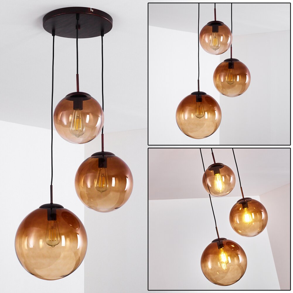 Suspension Degevos Brun, 3 lumières main product photo