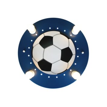 Plafonnier Elobra FUßBALL Bleu, Blanc, 4 lumières