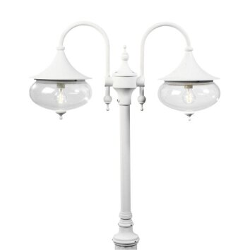 Lampadaire extérieur Konstsmide Libra Blanc, 2 lumières