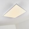 Plafonnier Salmi LED Aluminium, Blanc, 1 lumière, Télécommandes