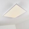 Plafonnier Salmi LED Aluminium, Blanc, 1 lumière, Télécommandes