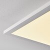 Plafonnier Salmi LED Aluminium, Blanc, 1 lumière, Télécommandes