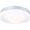 Plafonnier Globo VRANOS Acier inoxydable, Argenté, Blanc, 3 lumières