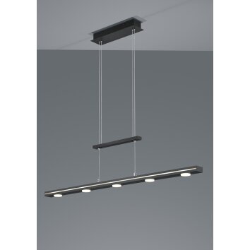 Suspension Trio Lacal LED Nickel mat, 7 lumières