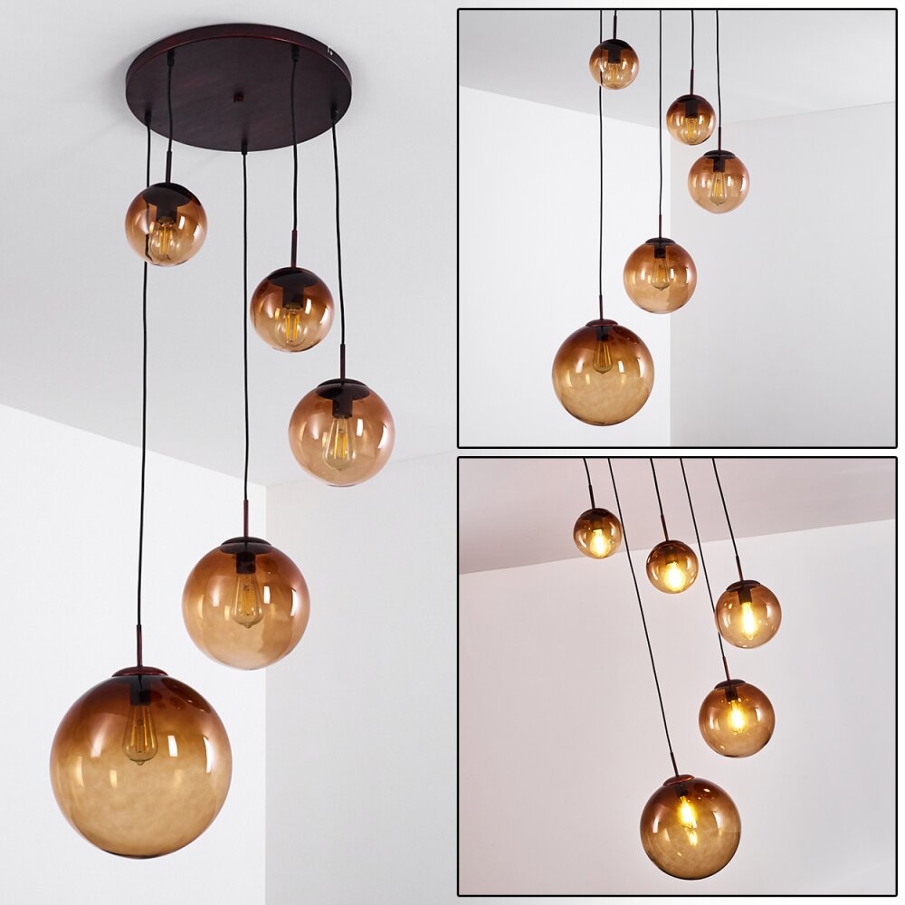 Suspension Degevos Brun, 5 lumières main product photo
