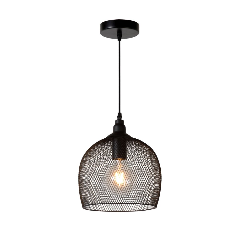 Suspension Lucide MESH Noir, 1 lumière main product photo