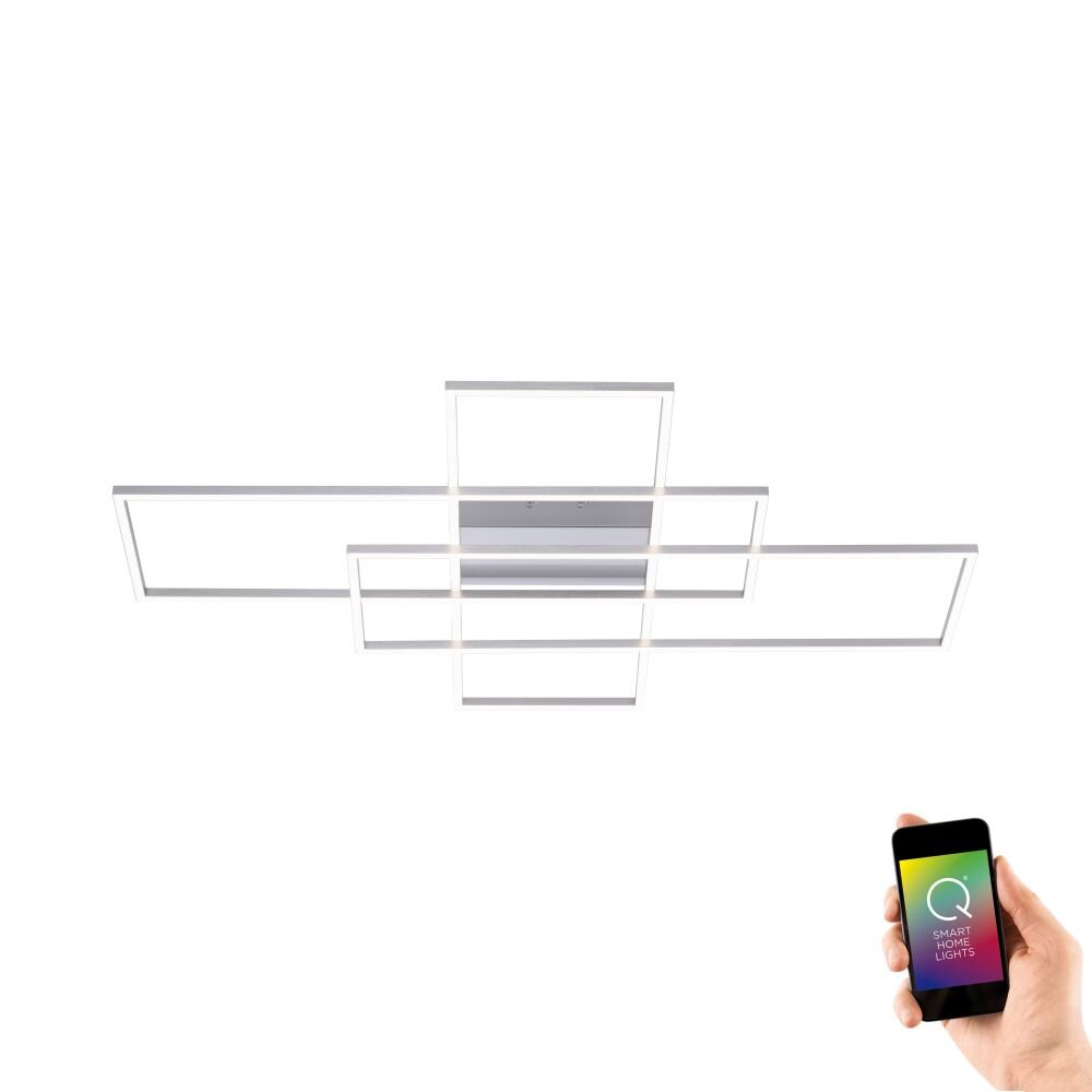 Plafonnier Paul Neuhaus Q-INIGO LED Nickel mat, 3 lumières, Télécommandes main product photo