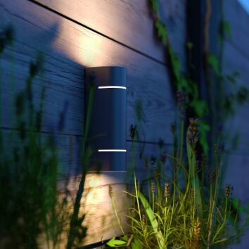 Applique murale d'extérieur Philips Sunset LED Acier inoxydable, 2 lumières