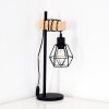 Lampe à poser Barbengo Bois clair, Noir, 1 lumière