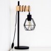 Lampe à poser Barbengo Bois clair, Noir, 1 lumière