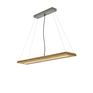 Suspension Trio Brad LED Bois clair, 1 lumière