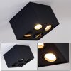Plafonnier Baishan Noir, 4 lumières