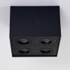 Plafonnier Baishan Noir, 4 lumières
