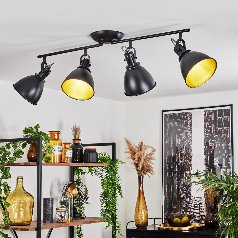 Plafonnier Koppom Noir, 4 lumières main product photo