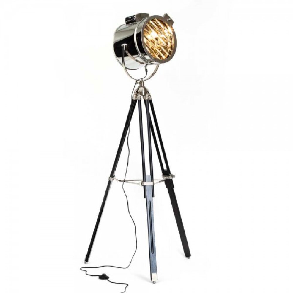 Lampadaire Brilliant Leuchten Cine Chrome, Noir, 1 lumière main product photo