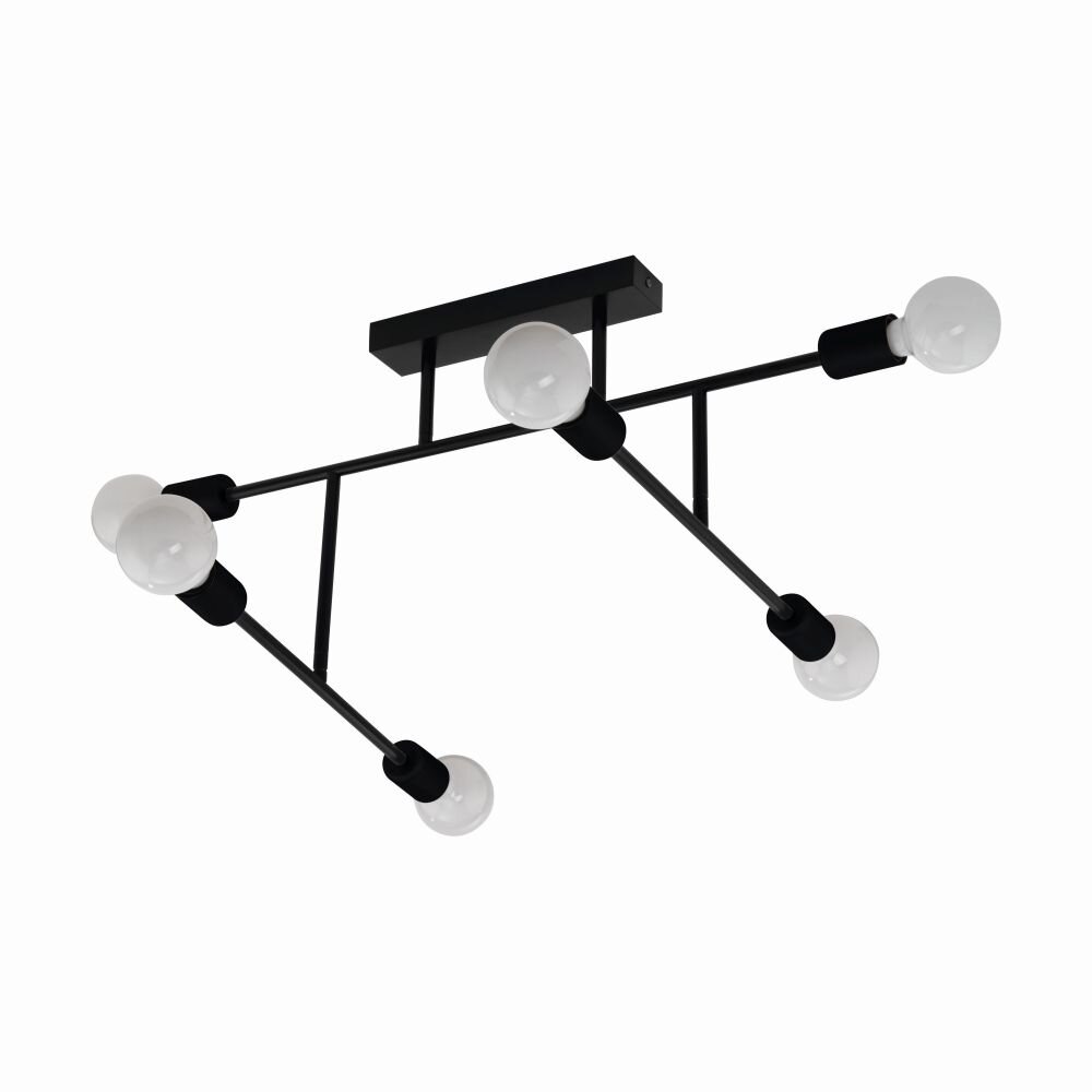 Plafonnier Eglo BELSIANA Noir, 6 lumières main product photo