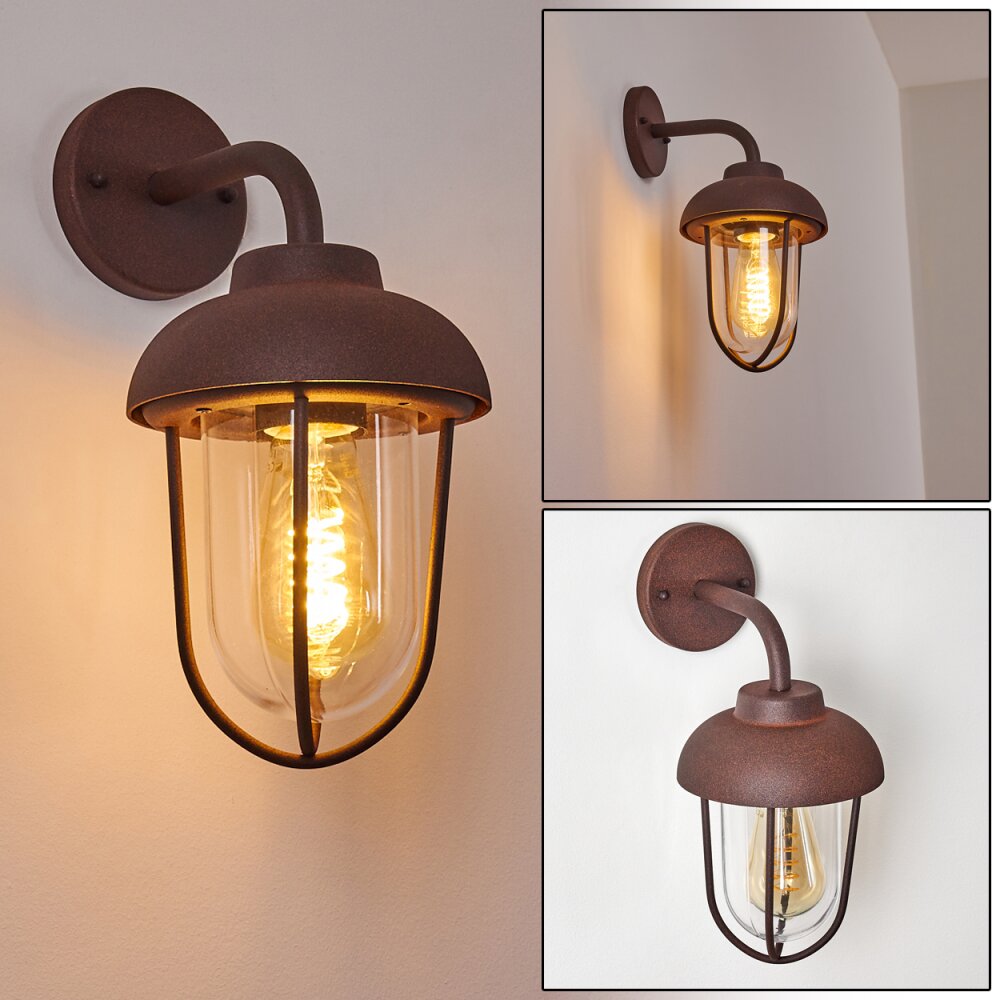 Applique murale d'extérieur Poznan Rouille, 1 lumière main product photo