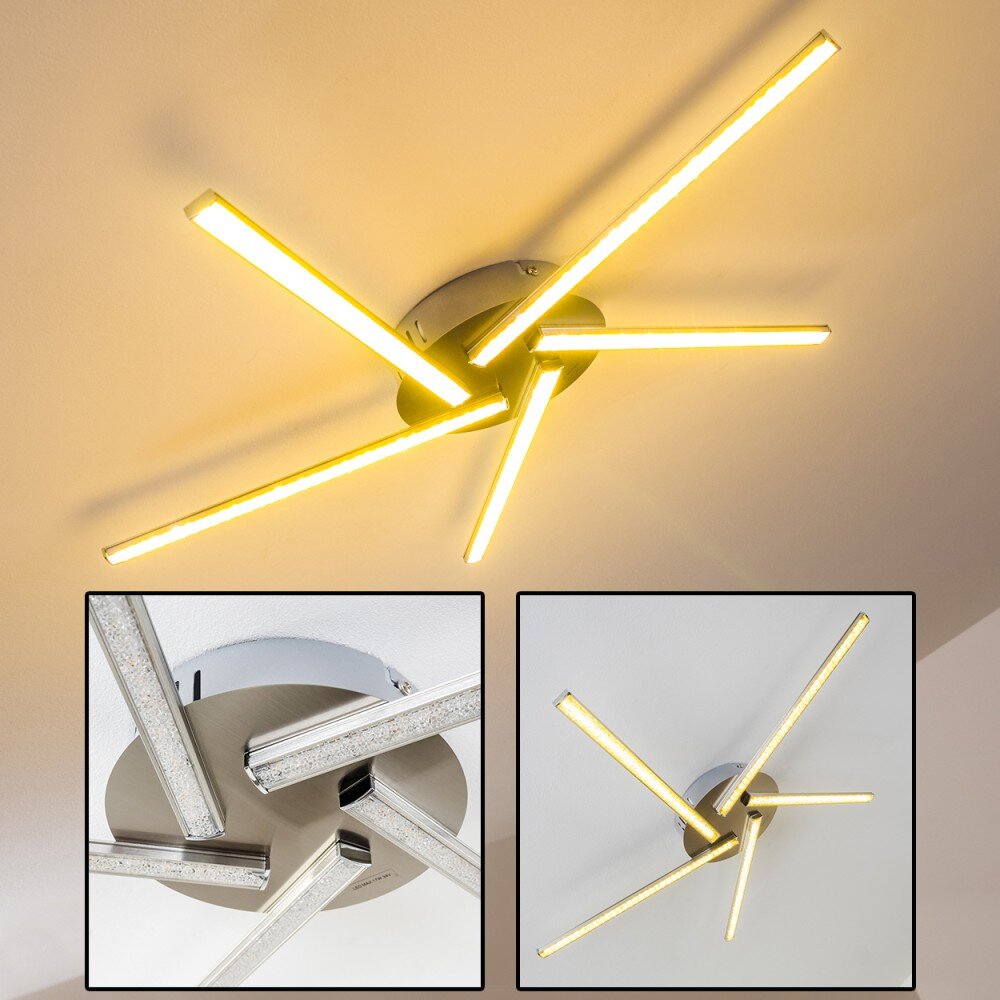 Plafonnier Moncton LED Nickel mat, 1 lumière main product photo